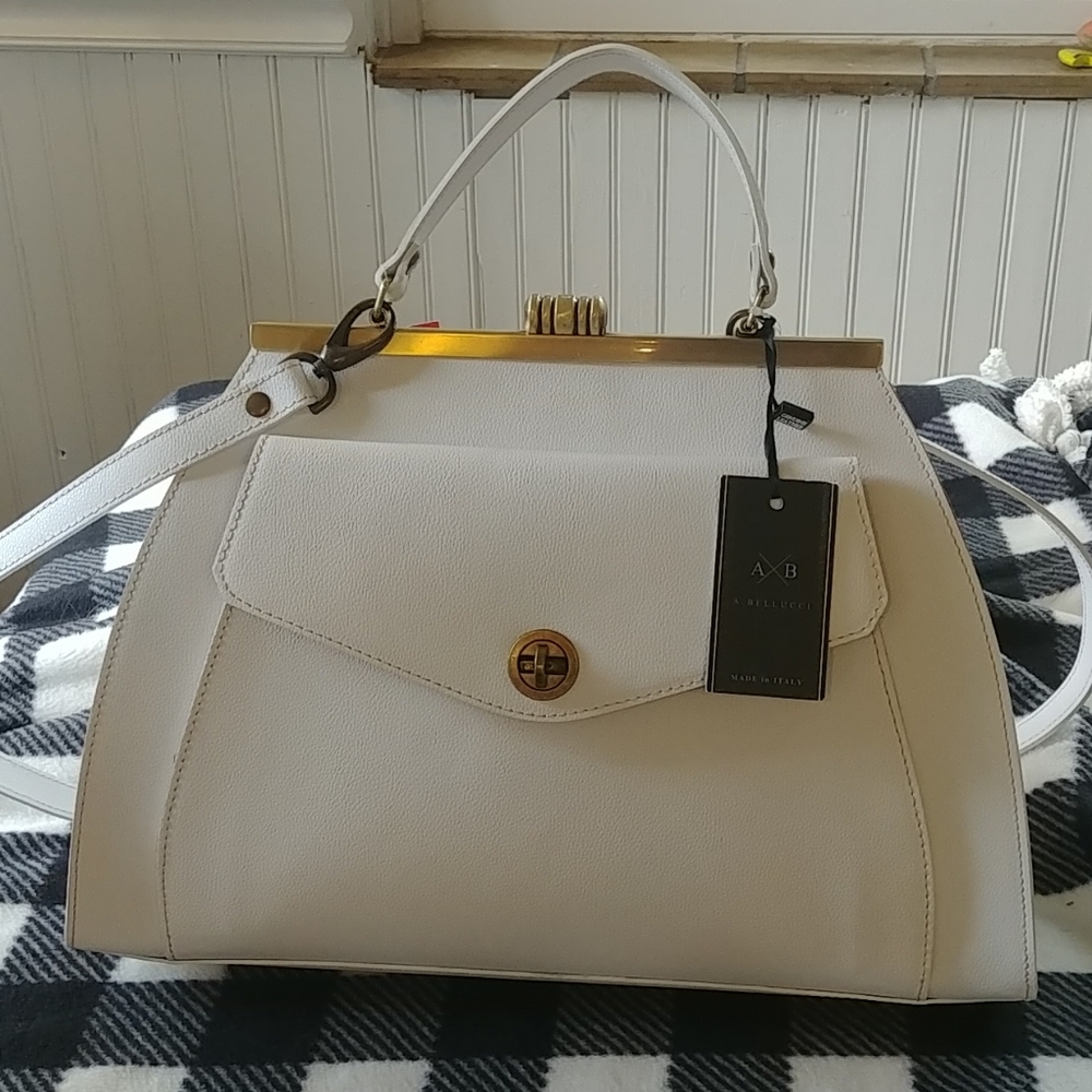 COPY - A. Bellucci white leather satchel